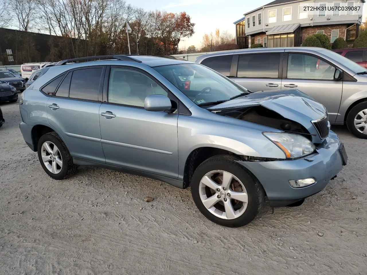 2007 Lexus Rx 350 VIN: 2T2HK31U67C039087 Lot: 78740794