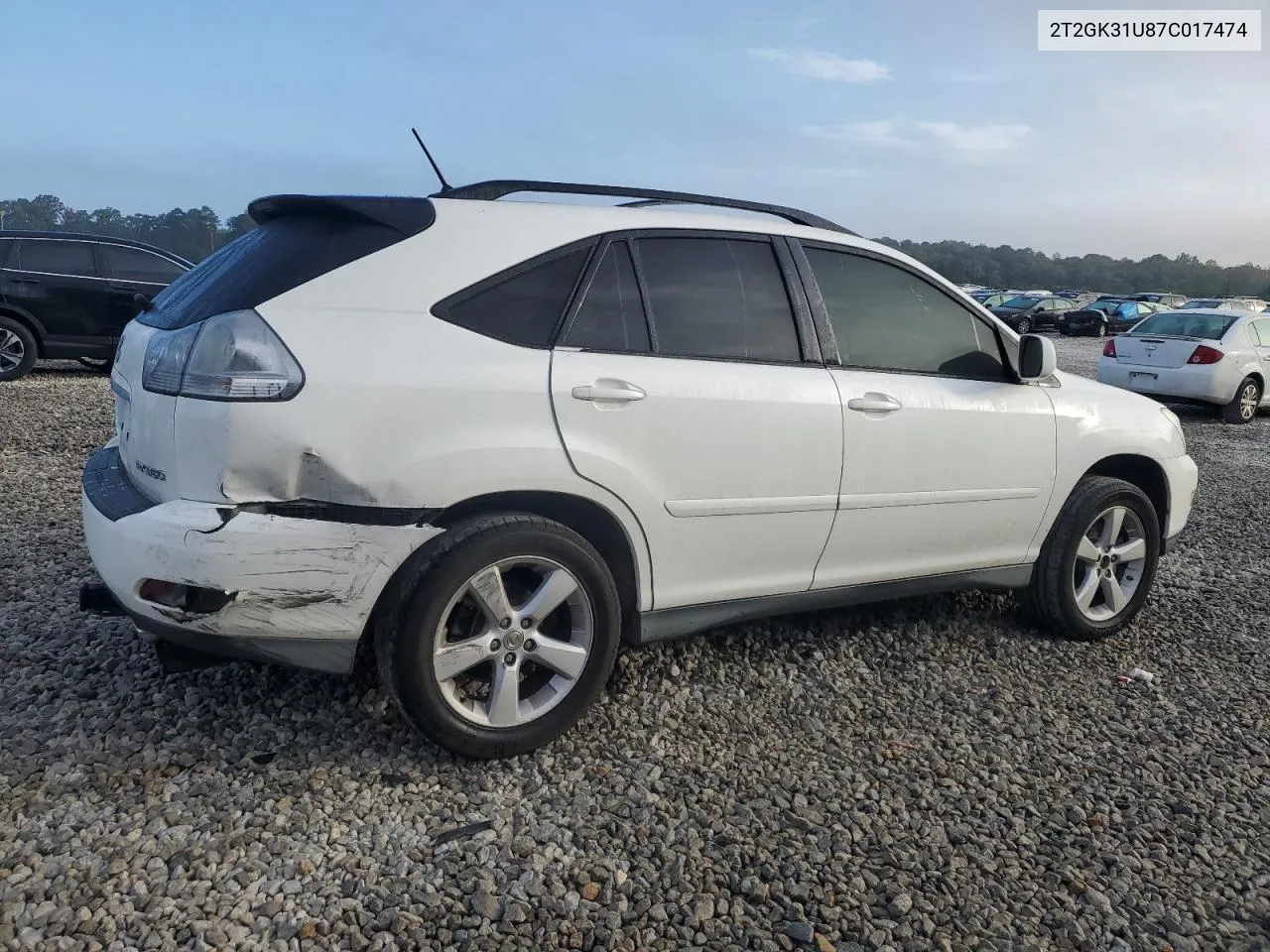 2007 Lexus Rx 350 VIN: 2T2GK31U87C017474 Lot: 78784224