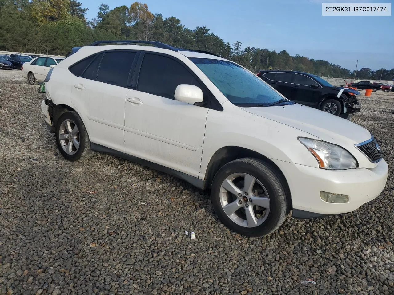 2007 Lexus Rx 350 VIN: 2T2GK31U87C017474 Lot: 78784224