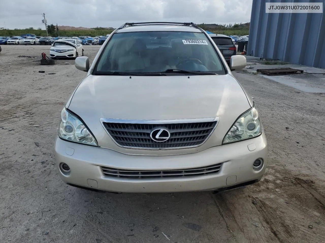 2007 Lexus Rx 400H VIN: JTJGW31U072001600 Lot: 79360314