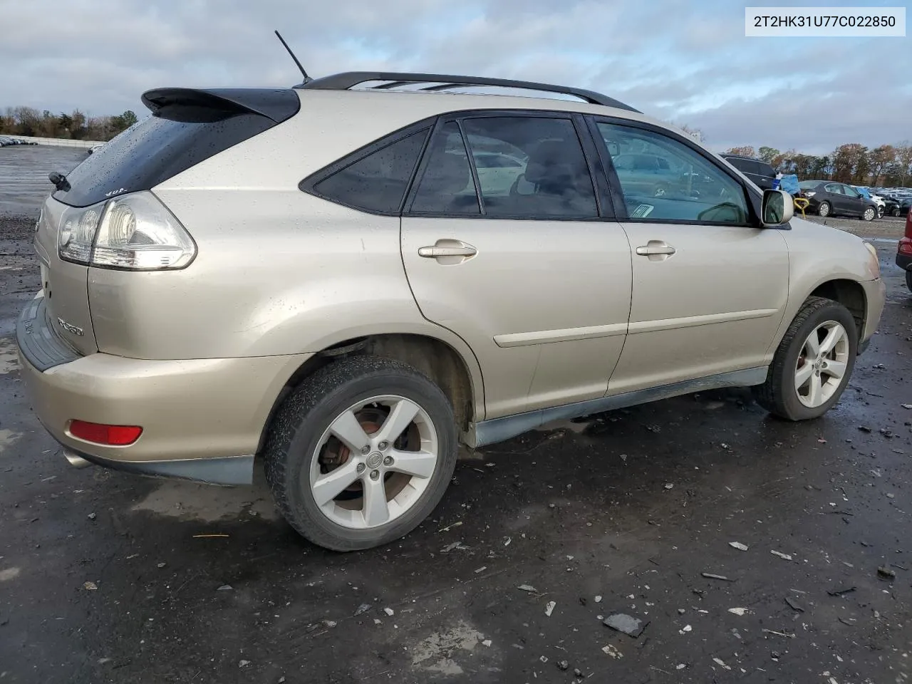 2007 Lexus Rx 350 VIN: 2T2HK31U77C022850 Lot: 79918464