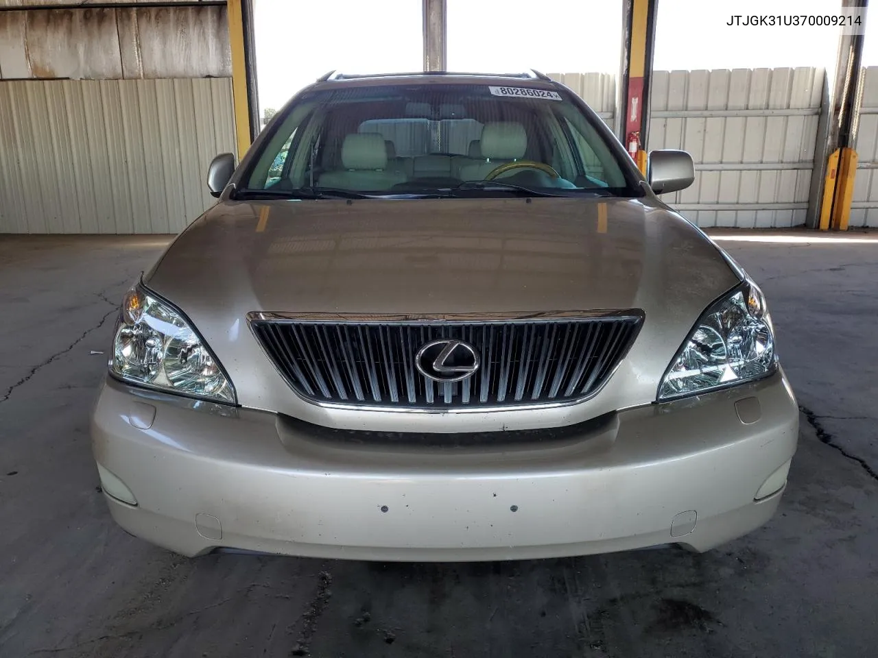 2007 Lexus Rx 350 VIN: JTJGK31U370009214 Lot: 80286024