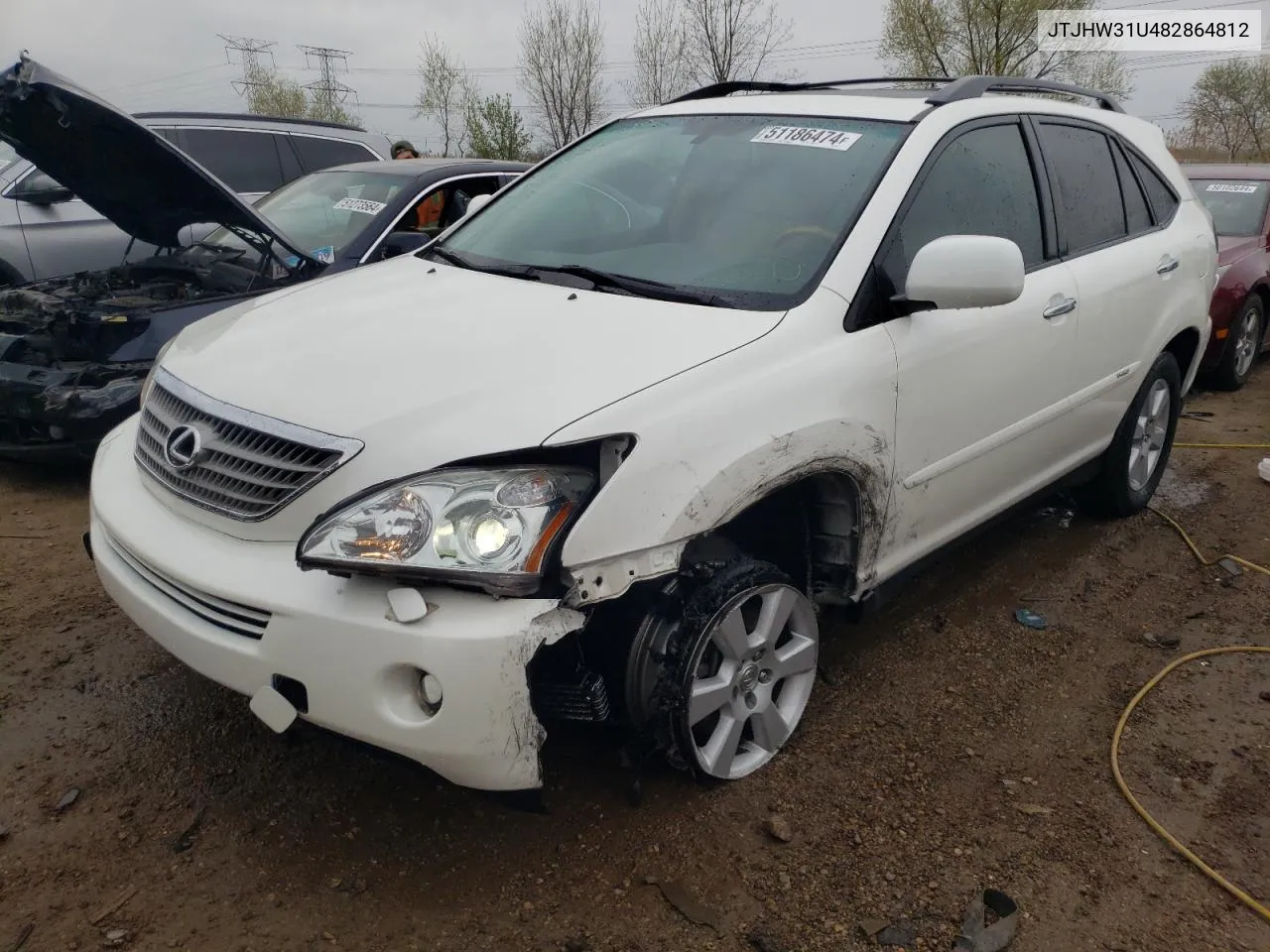 2008 Lexus Rx 400H VIN: JTJHW31U482864812 Lot: 51186474