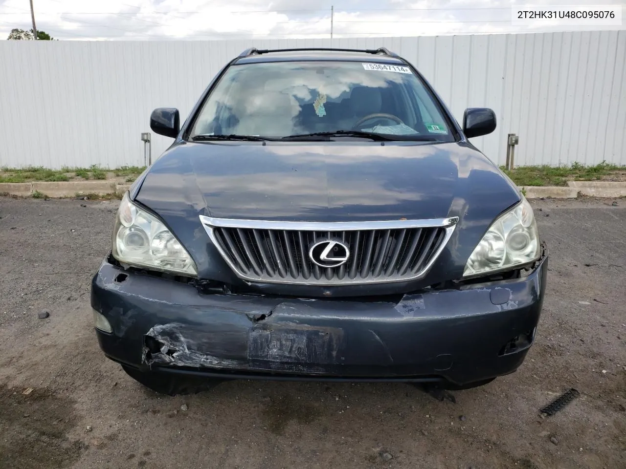 2008 Lexus Rx 350 VIN: 2T2HK31U48C095076 Lot: 53647114