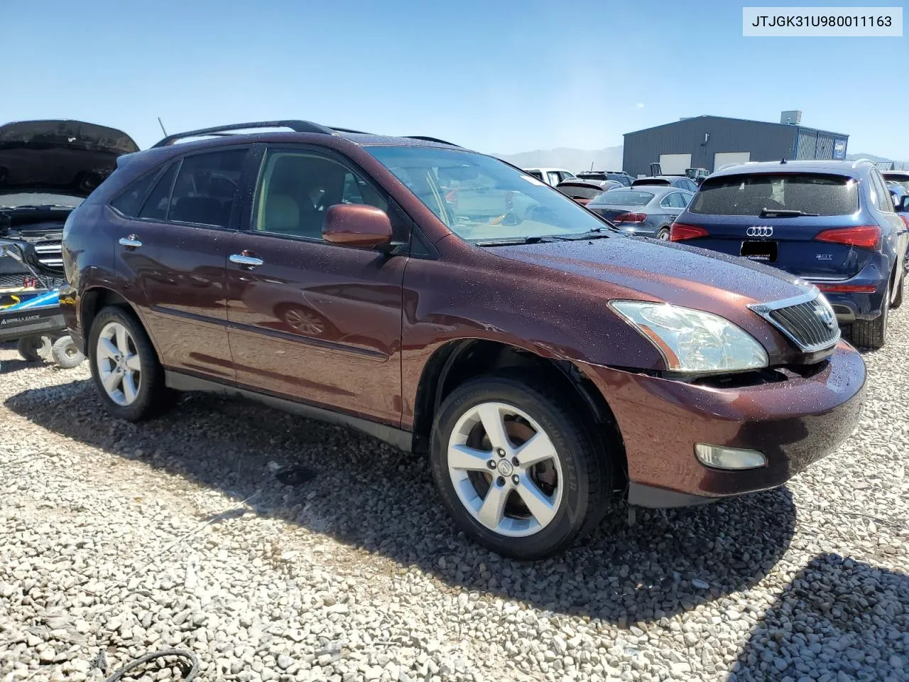 2008 Lexus Rx 350 VIN: JTJGK31U980011163 Lot: 58009654