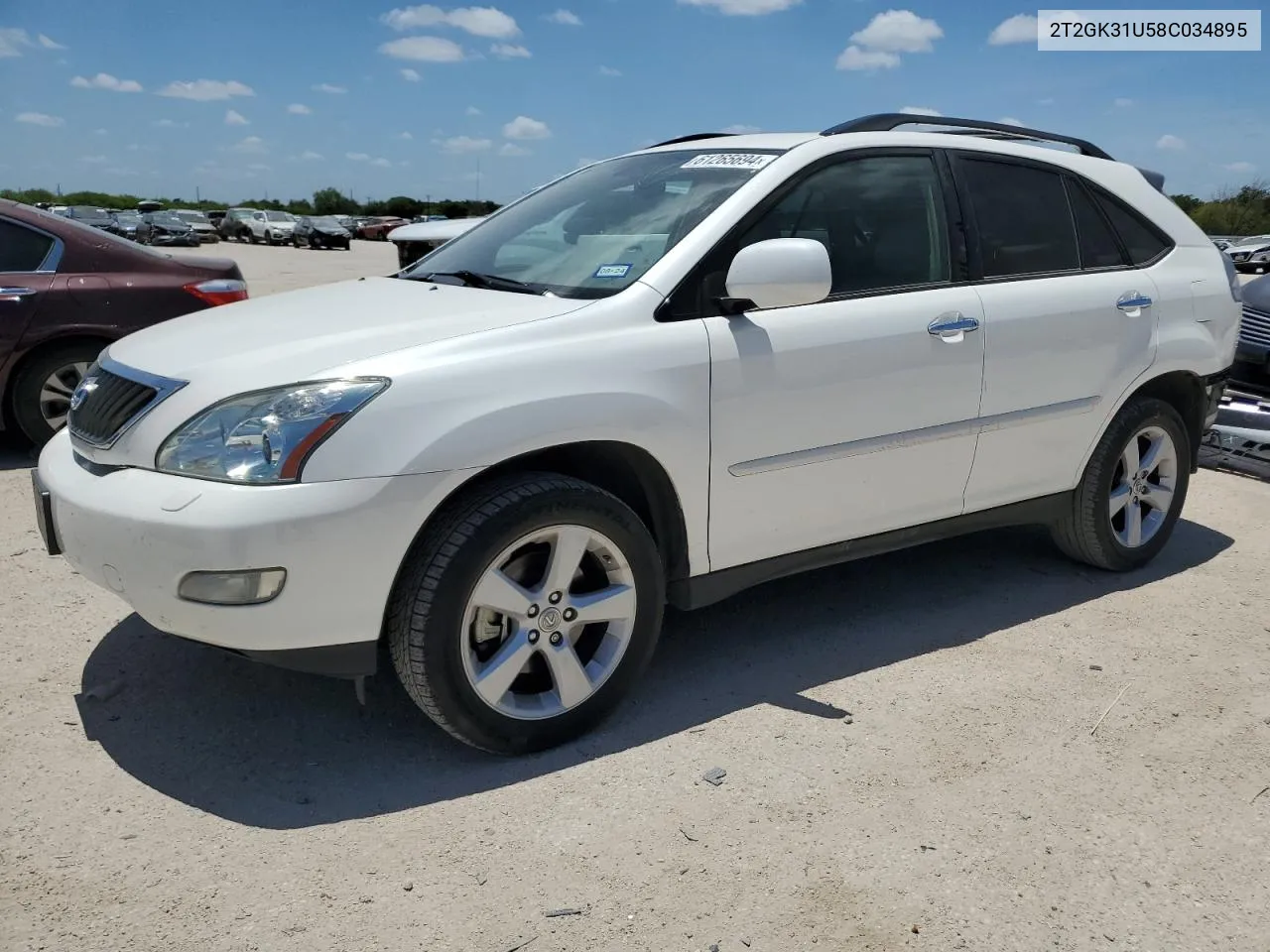 2008 Lexus Rx 350 VIN: 2T2GK31U58C034895 Lot: 61265694