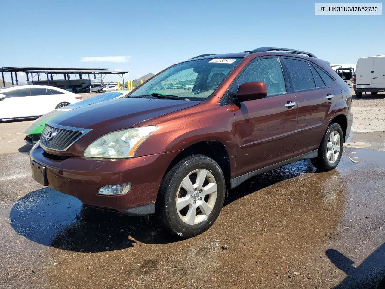 2008 Lexus Rx 350 VIN: JTJHK31U382852730 Lot: 65901534