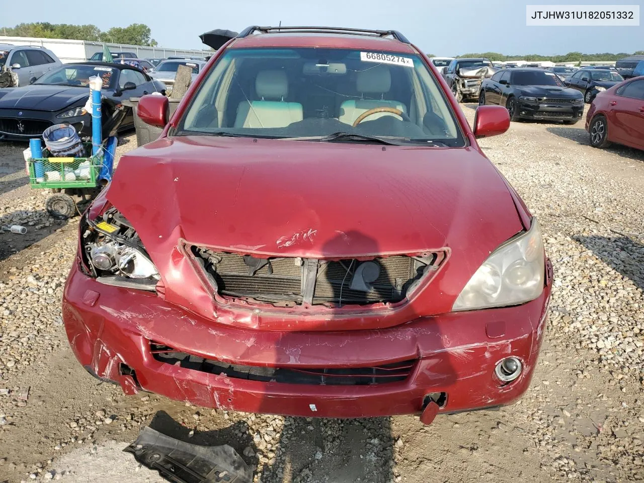 2008 Lexus Rx 400H VIN: JTJHW31U182051332 Lot: 66805274