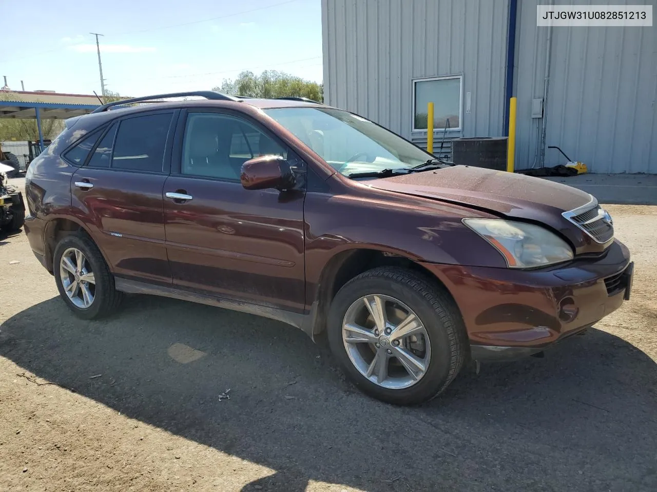 2008 Lexus Rx 400H VIN: JTJGW31U082851213 Lot: 68065144