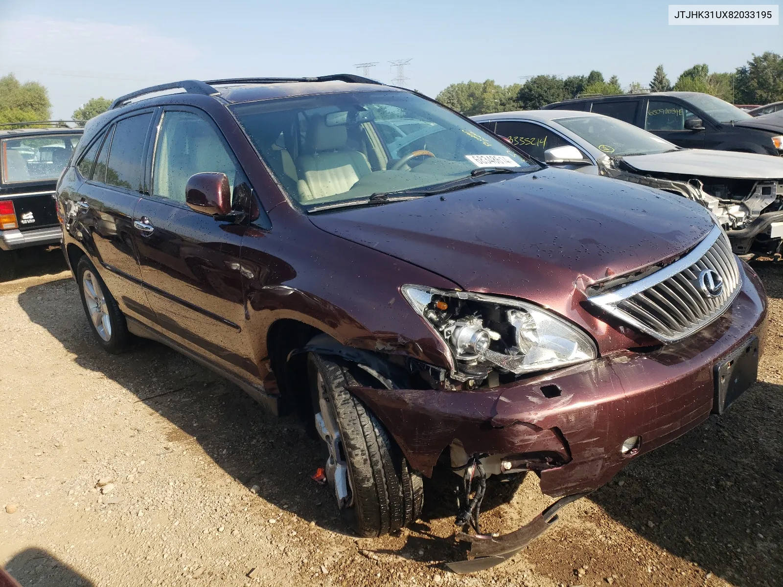 2008 Lexus Rx 350 VIN: JTJHK31UX82033195 Lot: 68348614