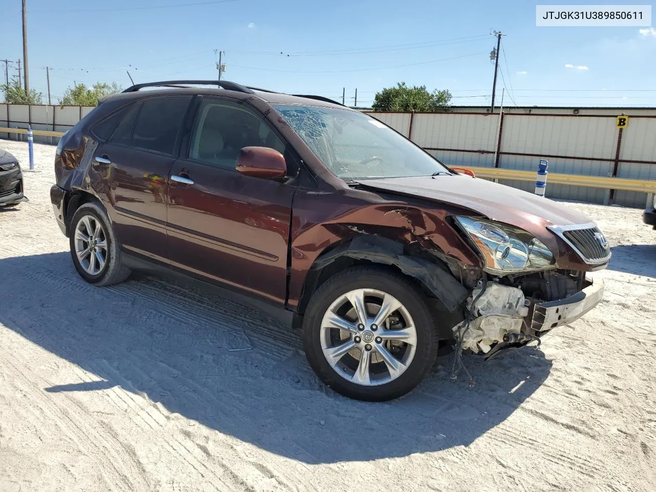 2008 Lexus Rx 350 VIN: JTJGK31U389850611 Lot: 69262324