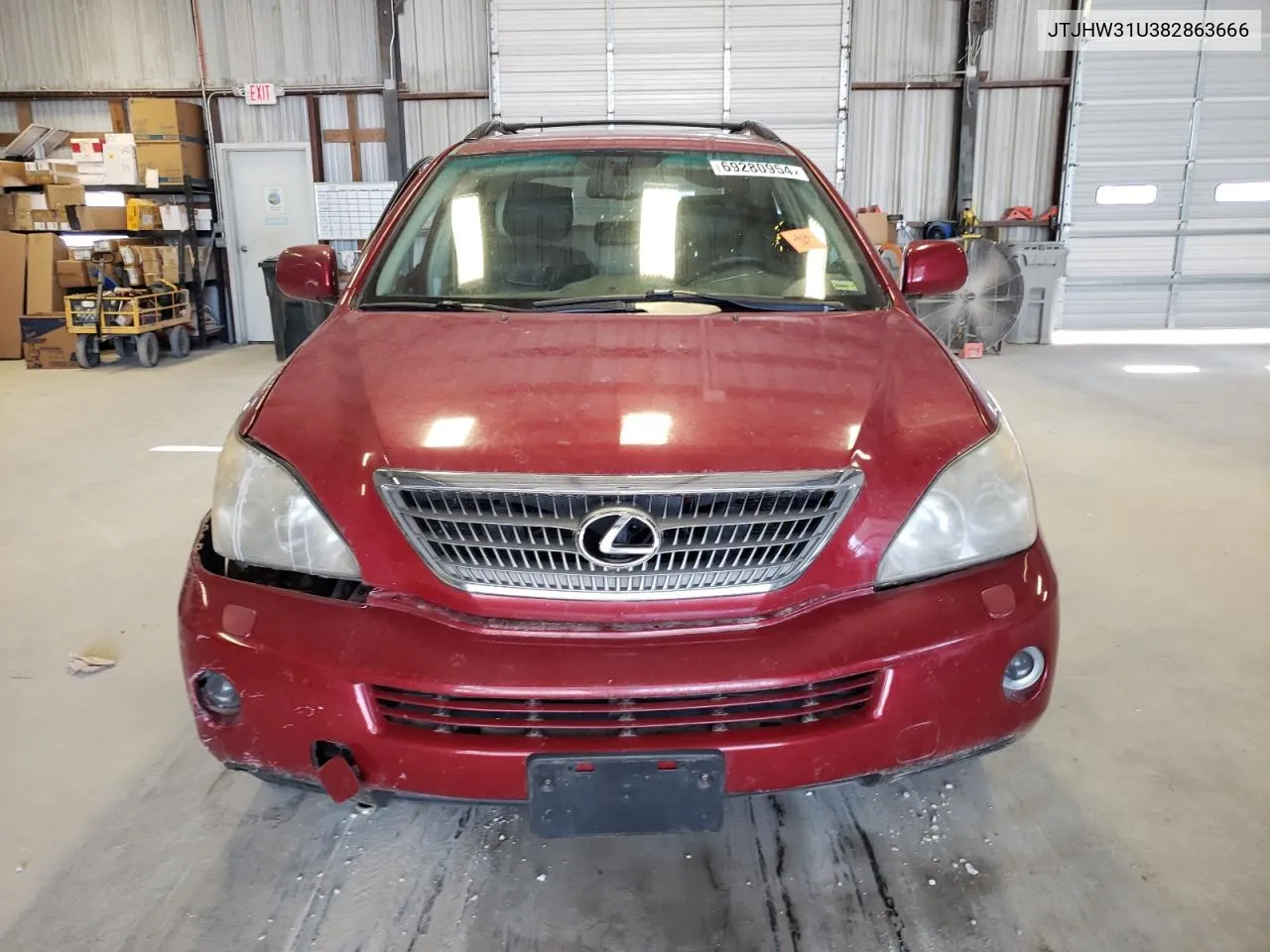 2008 Lexus Rx 400H VIN: JTJHW31U382863666 Lot: 69280954