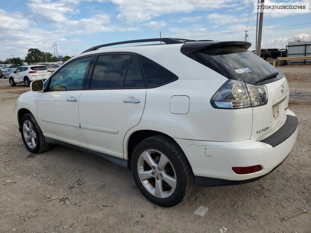 2008 Lexus Rx 350 VIN: 2T2GK31U28C032988 Lot: 70023584