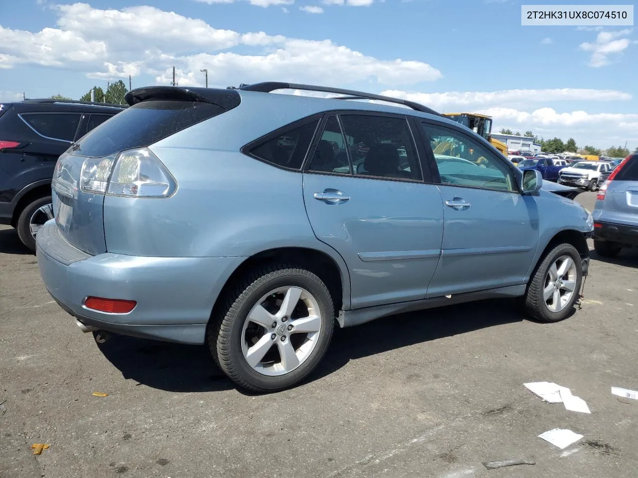 2008 Lexus Rx 350 VIN: 2T2HK31UX8C074510 Lot: 70046054