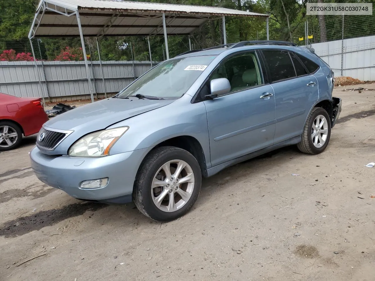 2008 Lexus Rx 350 VIN: 2T2GK31U58C030748 Lot: 70220374