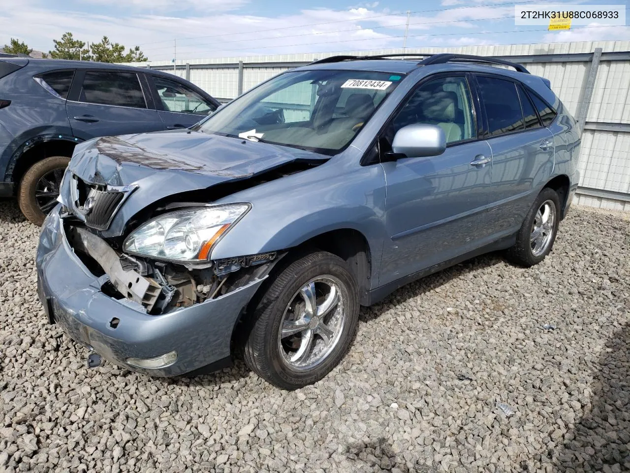 2008 Lexus Rx 350 VIN: 2T2HK31U88C068933 Lot: 70812434