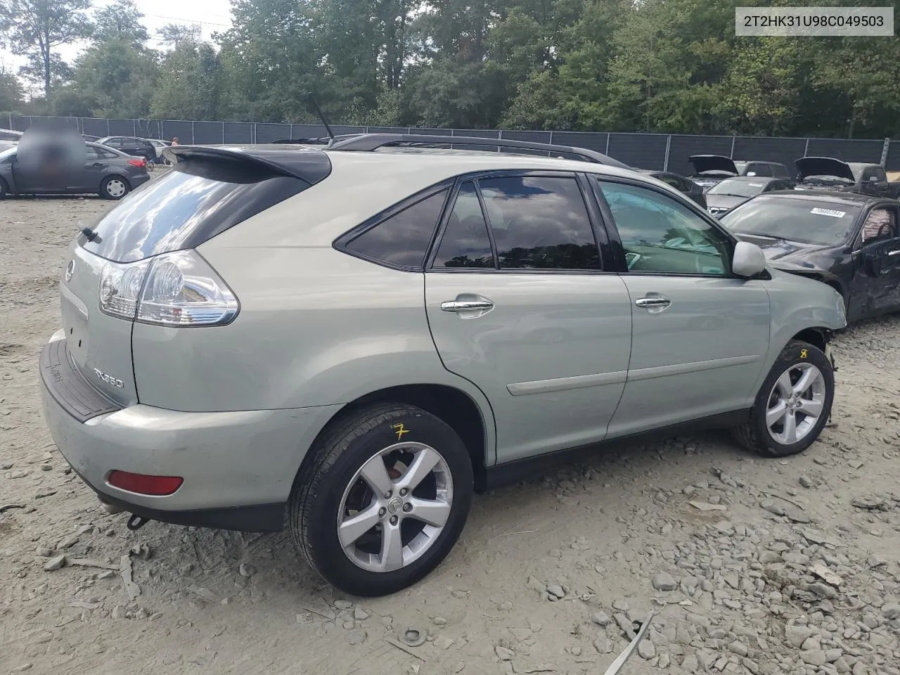 2008 Lexus Rx 350 VIN: 2T2HK31U98C049503 Lot: 71241764