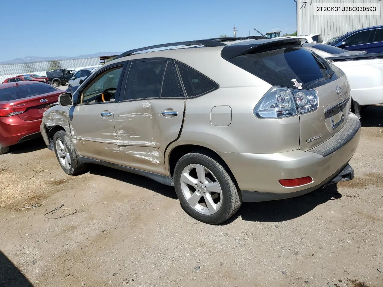 2008 Lexus Rx 350 VIN: 2T2GK31U28C030593 Lot: 71497054