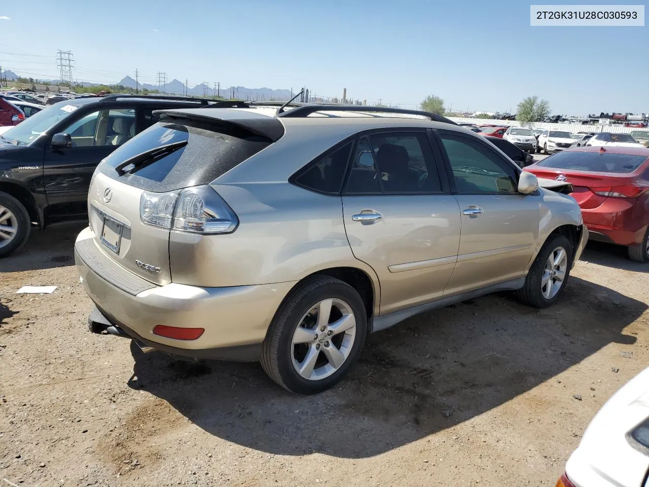 2008 Lexus Rx 350 VIN: 2T2GK31U28C030593 Lot: 71497054