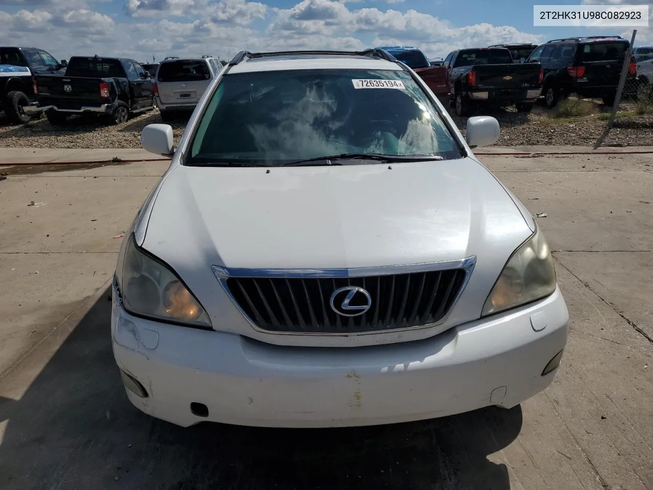 2008 Lexus Rx 350 VIN: 2T2HK31U98C082923 Lot: 72635194