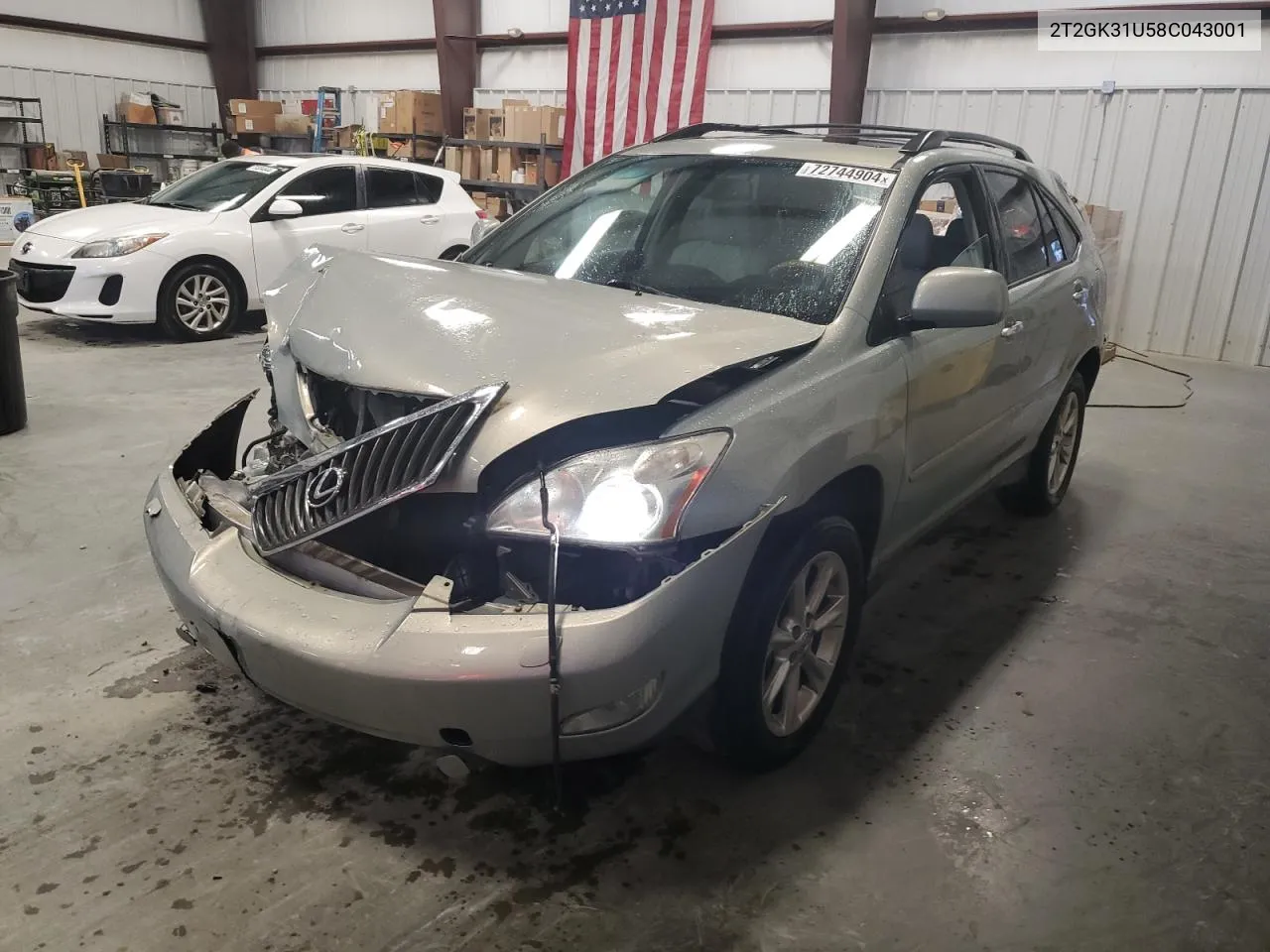 2008 Lexus Rx 350 VIN: 2T2GK31U58C043001 Lot: 72744904