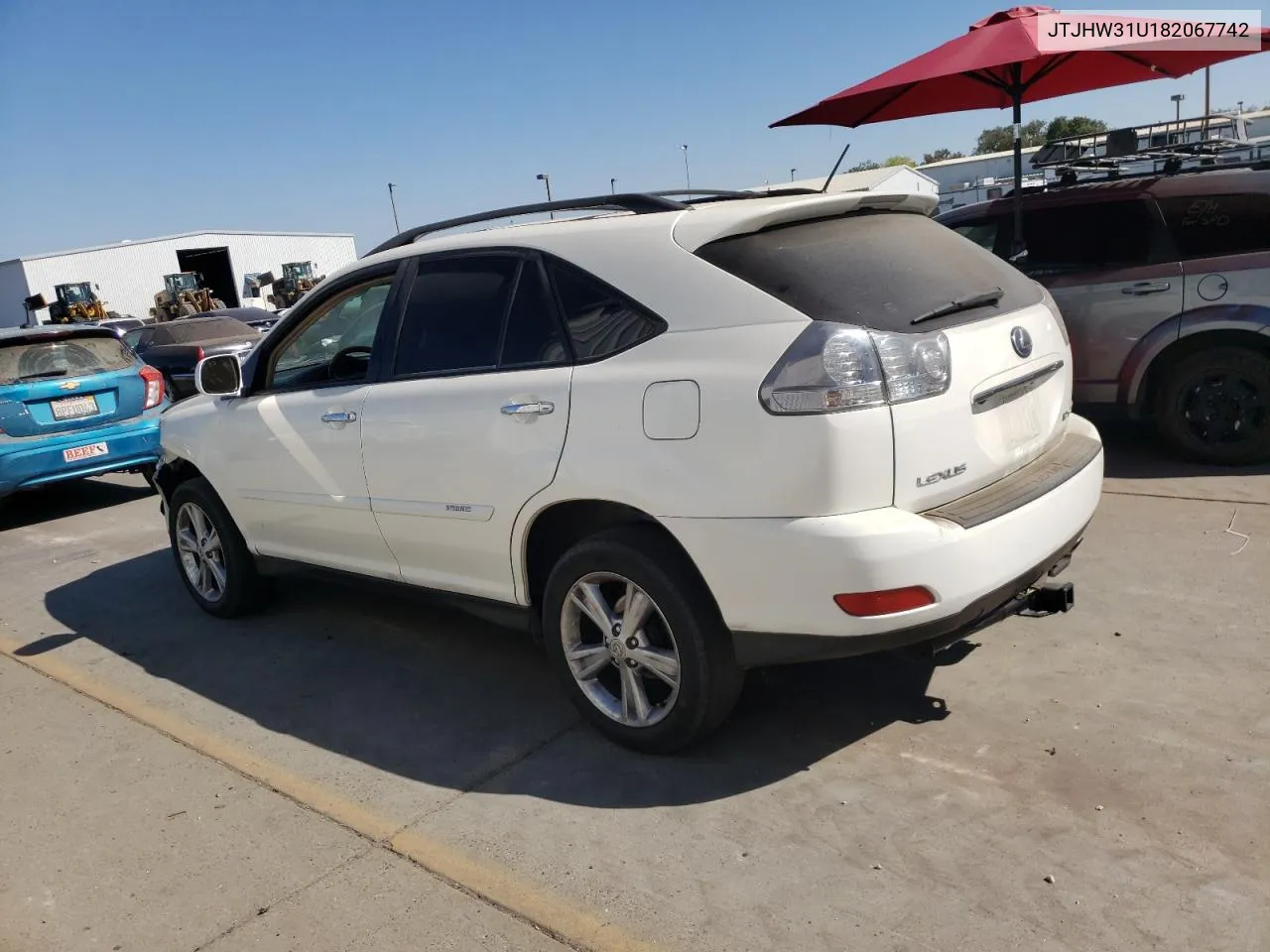 2008 Lexus Rx 400H VIN: JTJHW31U182067742 Lot: 73241204