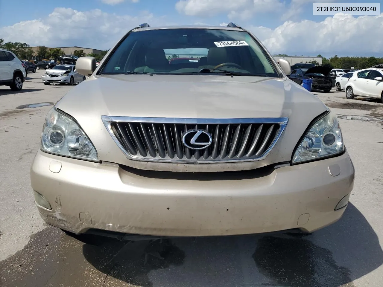 2008 Lexus Rx 350 VIN: 2T2HK31U68C093040 Lot: 73564584