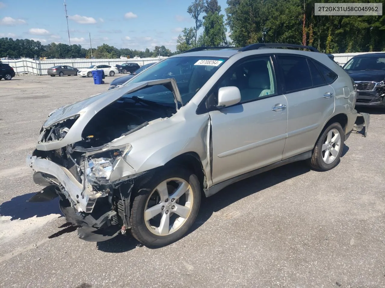 2008 Lexus Rx 350 VIN: 2T2GK31U58C045962 Lot: 73708264