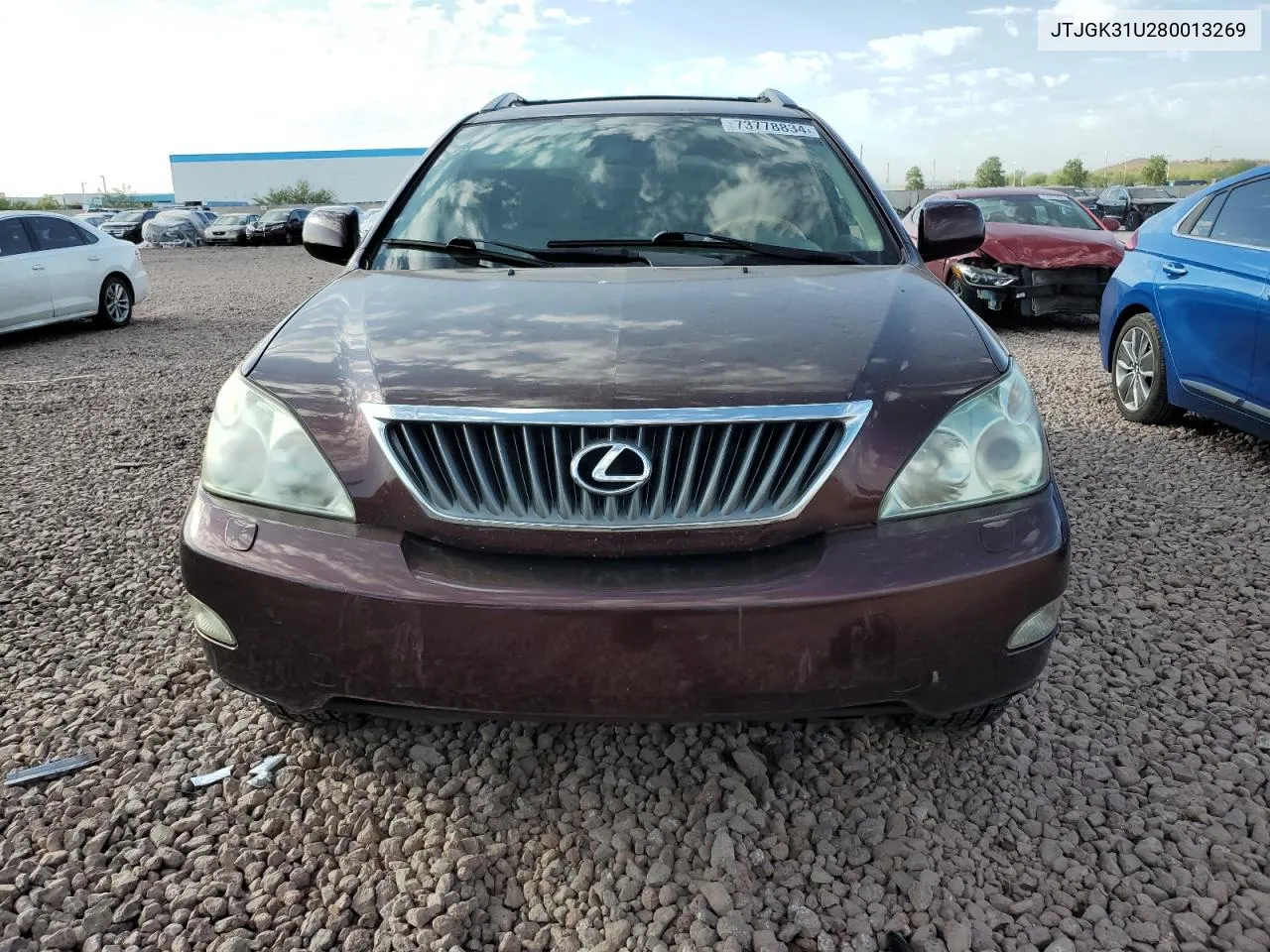 2008 Lexus Rx 350 VIN: JTJGK31U280013269 Lot: 73778834