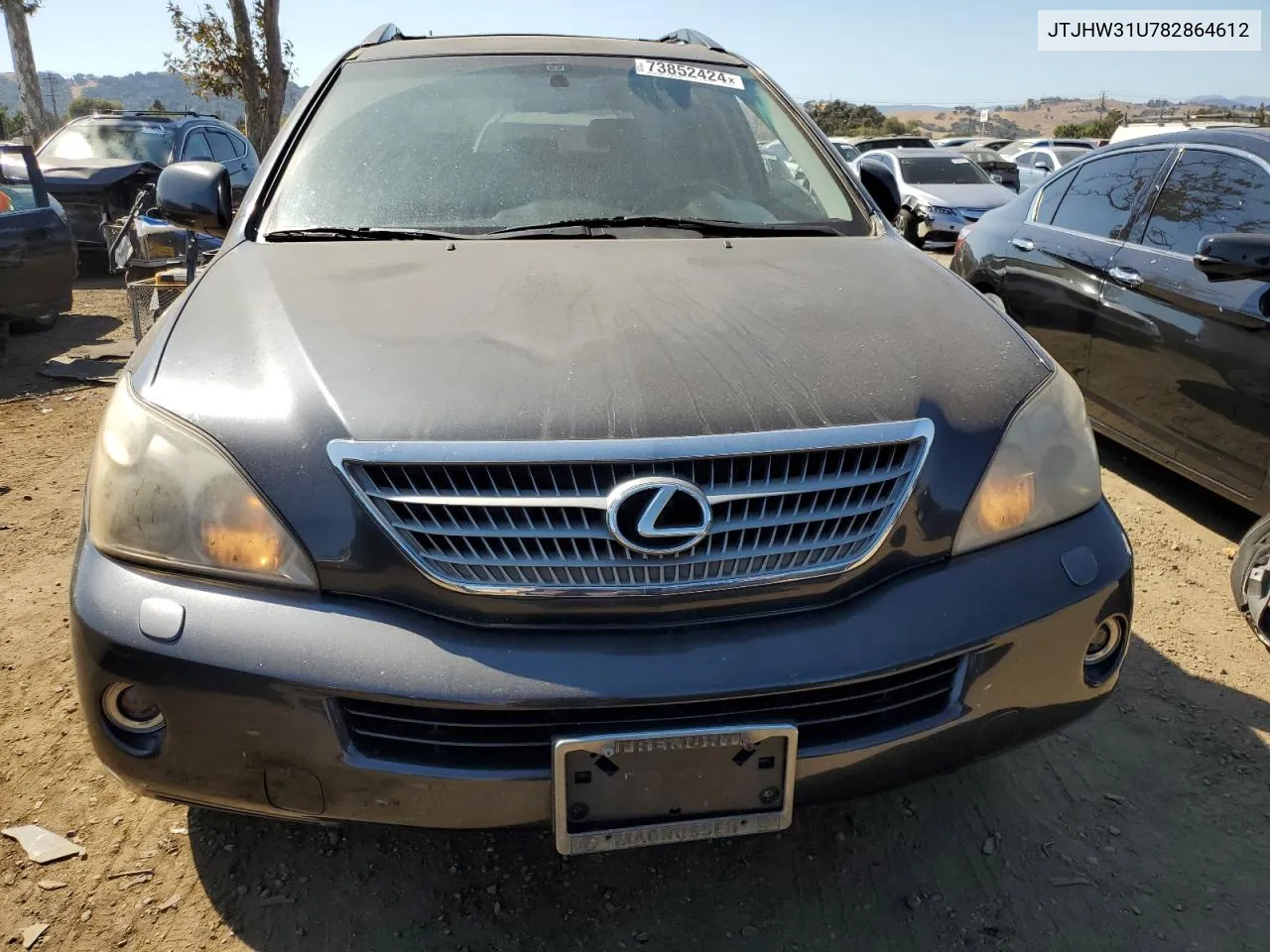 2008 Lexus Rx 400H VIN: JTJHW31U782864612 Lot: 73852424