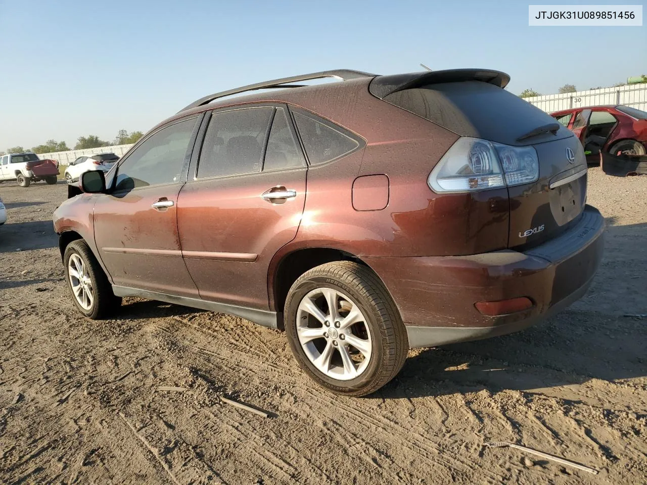 2008 Lexus Rx 350 VIN: JTJGK31U089851456 Lot: 74300514