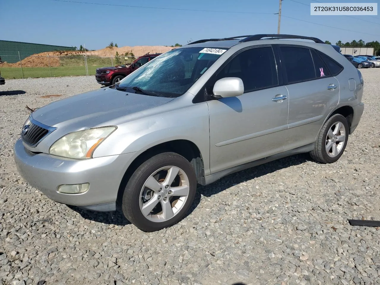 2T2GK31U58C036453 2008 Lexus Rx 350