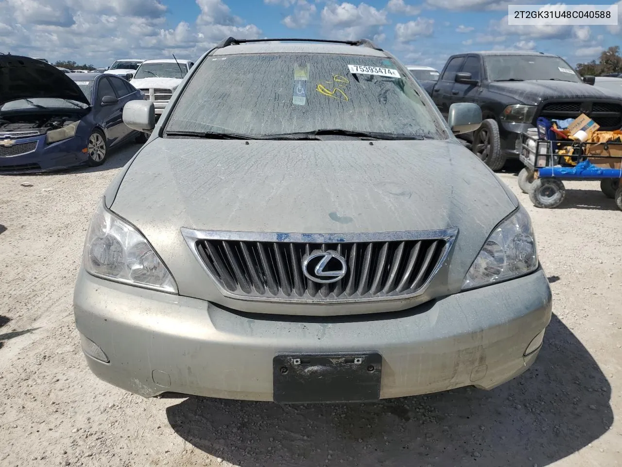 2008 Lexus Rx 350 VIN: 2T2GK31U48C040588 Lot: 75393474