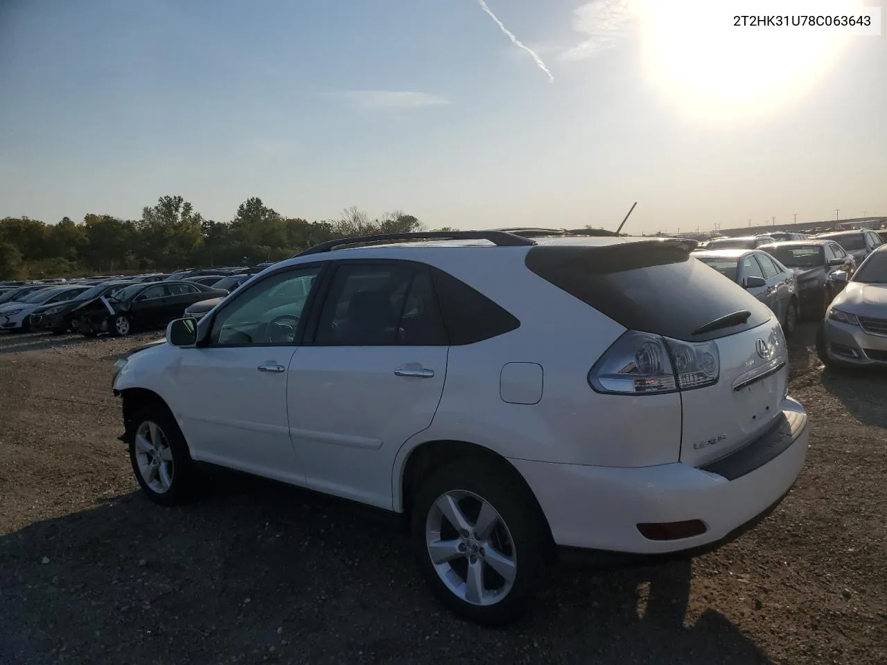 2008 Lexus Rx 350 VIN: 2T2HK31U78C063643 Lot: 75599914