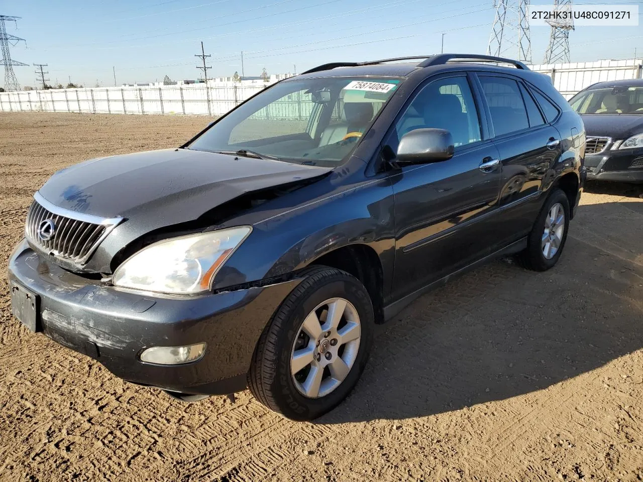 2008 Lexus Rx 350 VIN: 2T2HK31U48C091271 Lot: 75874084