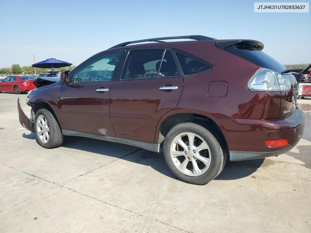 2008 Lexus Rx 350 VIN: JTJHK31U782853637 Lot: 75933204