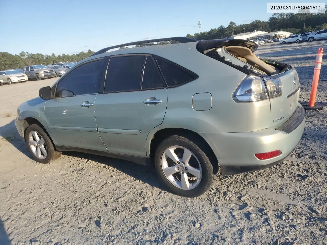 2008 Lexus Rx 350 VIN: 2T2GK31U78C041511 Lot: 76016184