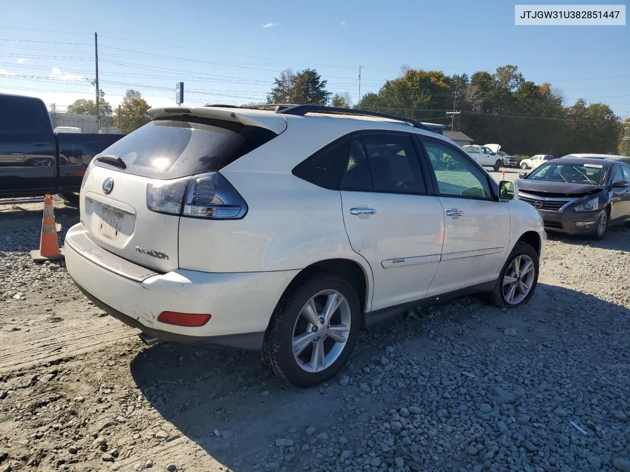 2008 Lexus Rx 400H VIN: JTJGW31U382851447 Lot: 76059284