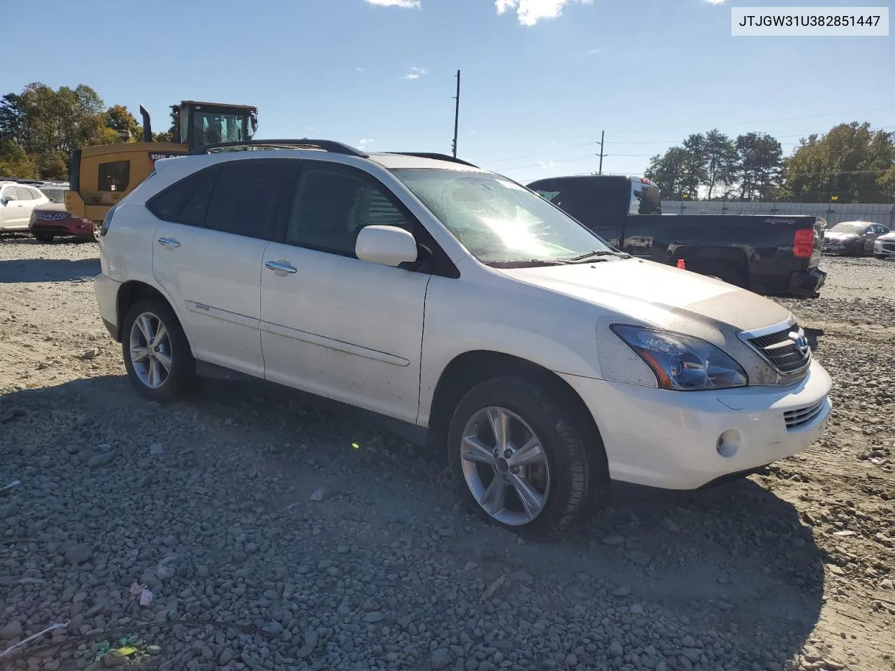 2008 Lexus Rx 400H VIN: JTJGW31U382851447 Lot: 76059284