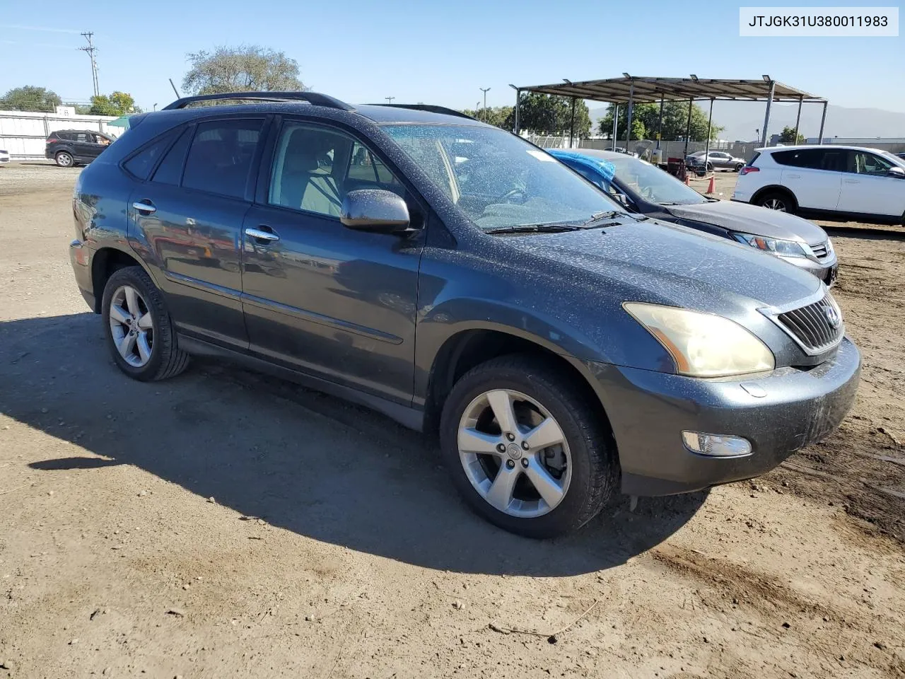 2008 Lexus Rx 350 VIN: JTJGK31U380011983 Lot: 77041114