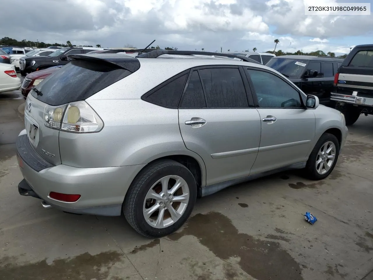 2008 Lexus Rx 350 VIN: 2T2GK31U98C049965 Lot: 77248864