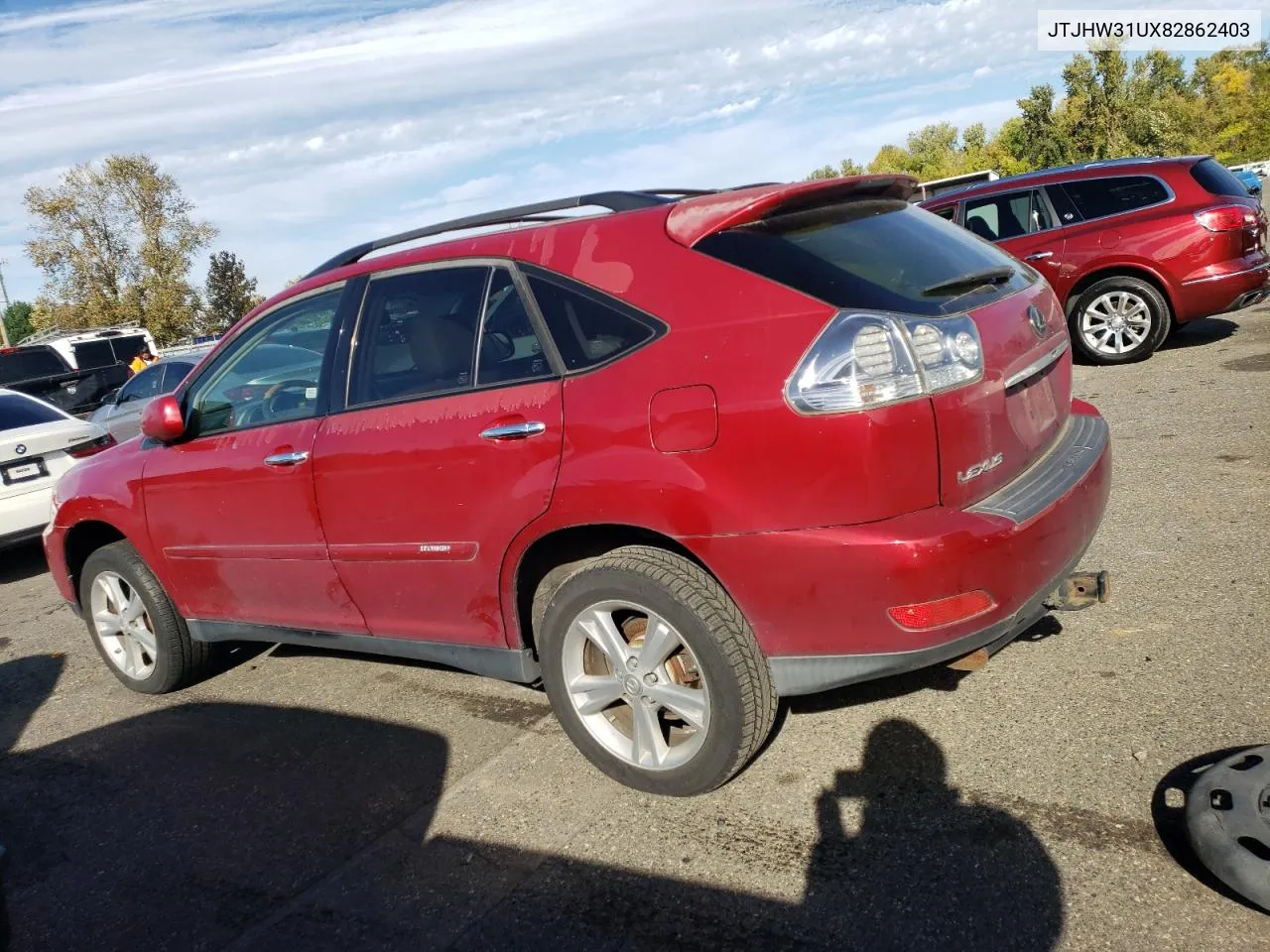 2008 Lexus Rx 400H VIN: JTJHW31UX82862403 Lot: 77889934