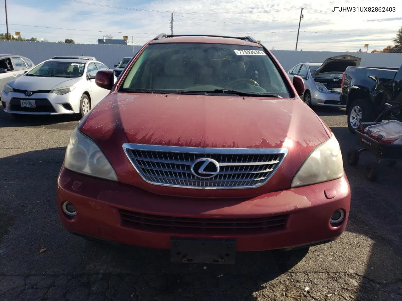 2008 Lexus Rx 400H VIN: JTJHW31UX82862403 Lot: 77889934