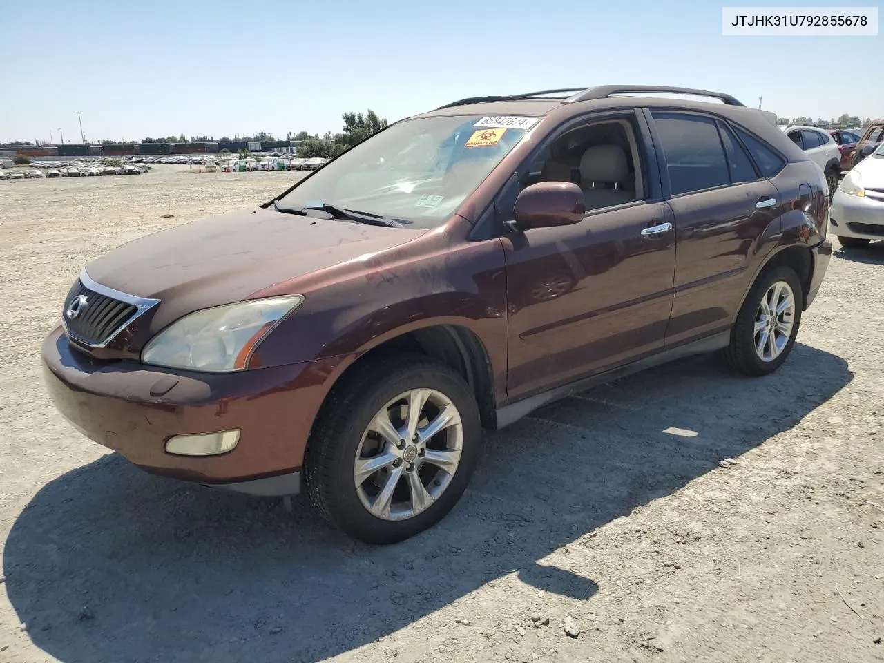 2009 Lexus Rx 350 VIN: JTJHK31U792855678 Lot: 65842674