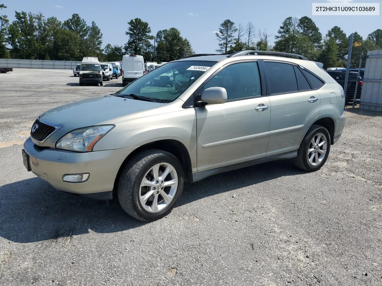 2009 Lexus Rx 350 VIN: 2T2HK31U09C103689 Lot: 71034994