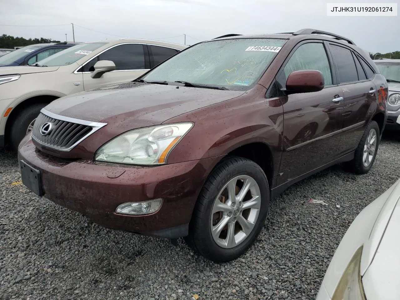 2009 Lexus Rx 350 VIN: JTJHK31U192061274 Lot: 74634344