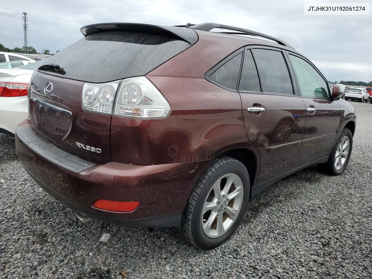 2009 Lexus Rx 350 VIN: JTJHK31U192061274 Lot: 74634344