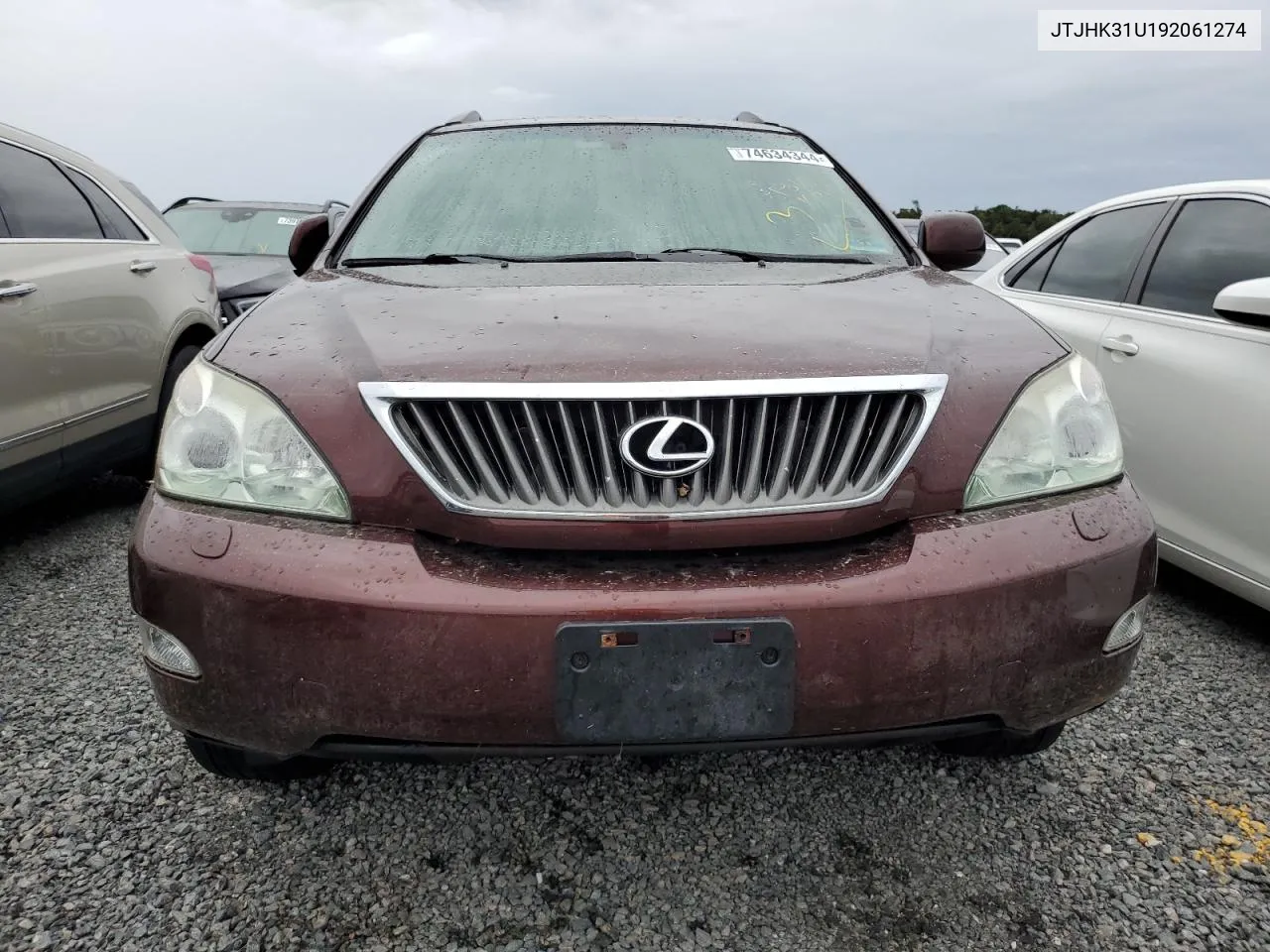 2009 Lexus Rx 350 VIN: JTJHK31U192061274 Lot: 74634344