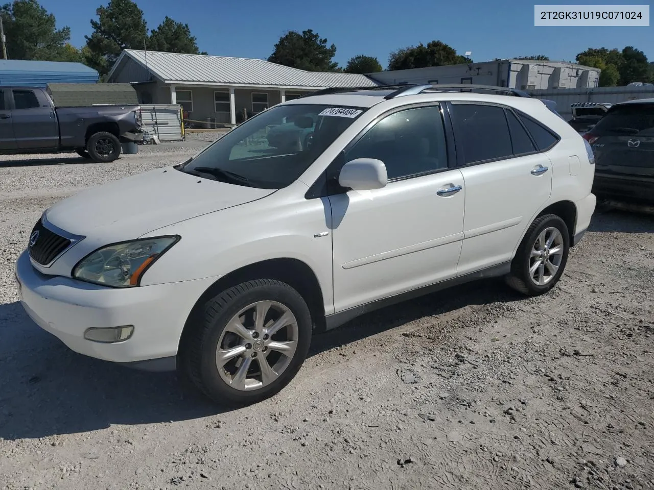 2009 Lexus Rx 350 VIN: 2T2GK31U19C071024 Lot: 74764484