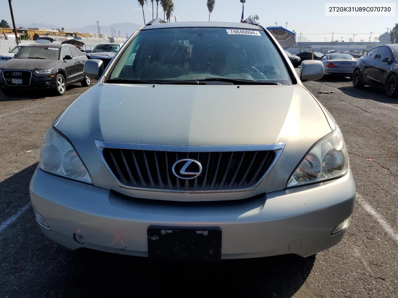 2009 Lexus Rx 350 VIN: 2T2GK31U89C070730 Lot: 74846094